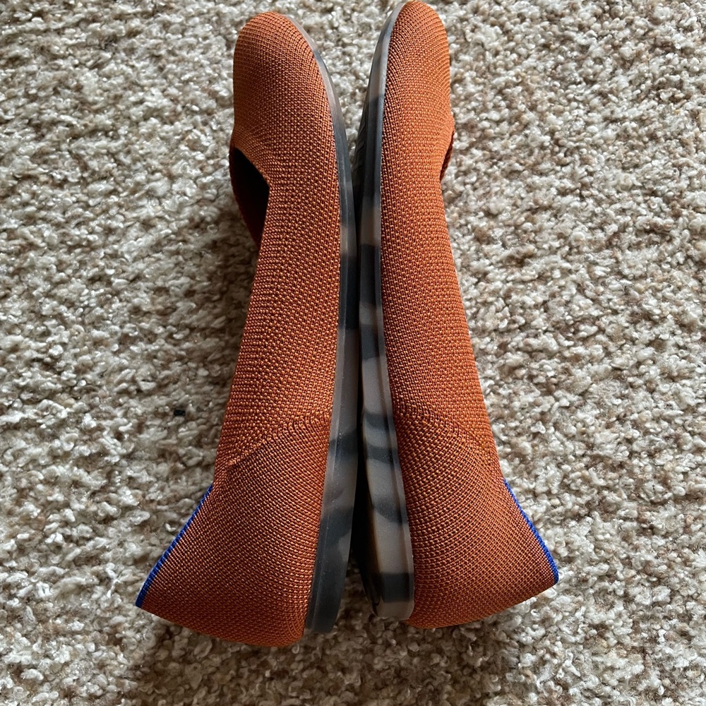 Rothy's Orange Flats & Loafers with Pointed Toe Design - Picture 3 of 4